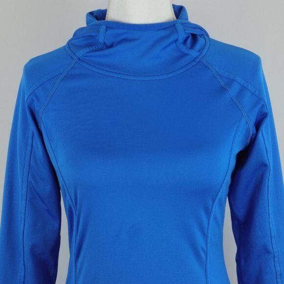Athleta Plush Tech Women's XS Blue Fleece Lined Activewear Hoodie Pullover - Picture 2 of 9